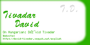 tivadar david business card